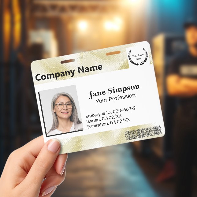 Crachá com Textura Dourada Perolada Elegante (Concerto)