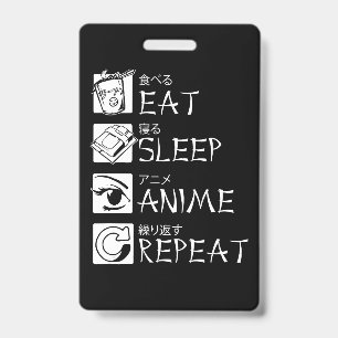 Crachá Coma anime adormecido Repetir presente Ideia Cospl