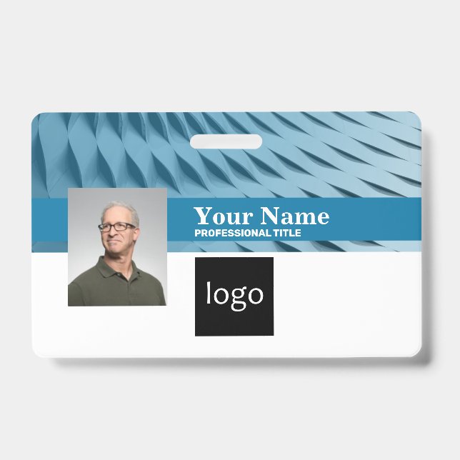 Crachá Comercial Personalizado| Nome, Foto, Logoti (Frente)