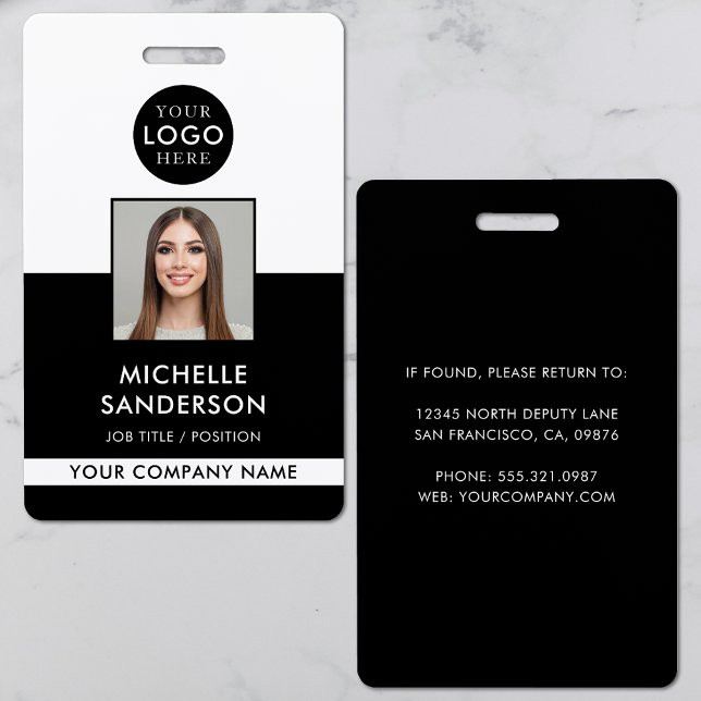 Crachá Company Logo Staff Employee Photo ID (Company Logo Staff Employee Photo ID Badge)