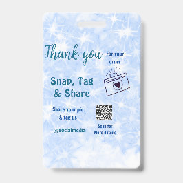 Crachá Compartilhamento de marca Snap mídia social q r có