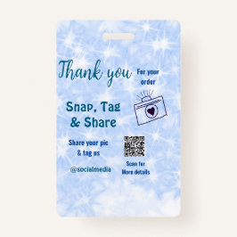 Crachá Compartilhamento de marca Snap mídia social q r có