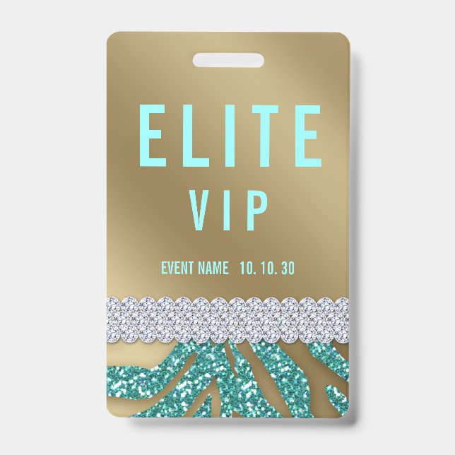 Crachá Concert de Nome Personalizado de Evento VIP (Frente)