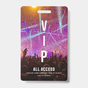 Crachá Concertação de Passagem de Todos os Acessos de VIP