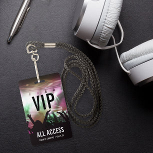 Crachá Concerto de Acesso Total VIP Personalizado