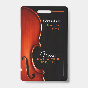 Crachá Concurso de Música Clássica de Nome Personalizado