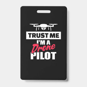 Crachá Confie em mim, sou piloto de drones