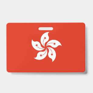 Crachá conhecido com a bandeira de Hong Kong