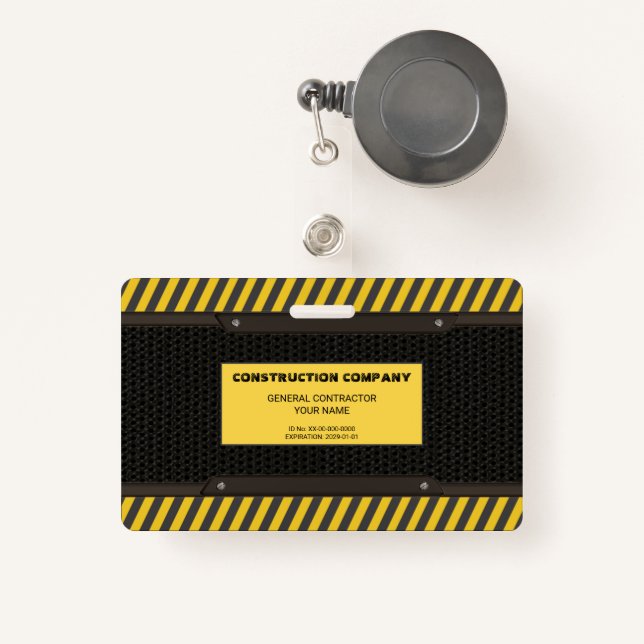 Crachá Construção (Frente com retrátil)
