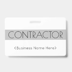 Crachá "CONTRACTOR" na moda
