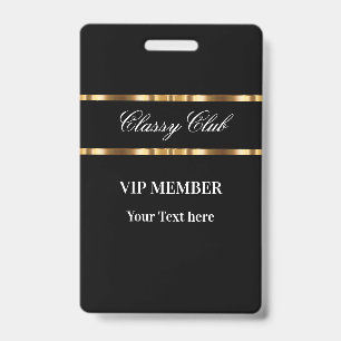 Crachá Convidado do Clube de Membros VIP Classy