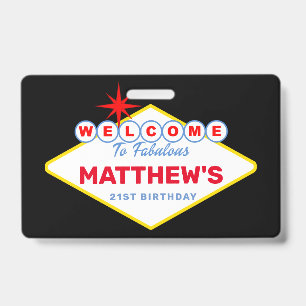 Crachá Convite de aniversário de Passagem VIP Sinal de La