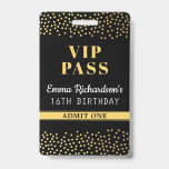 Crachá Convite de Aniversário do VIP Pass<br><div class="desc">Um convite exclusivo que também é um passe para a sua festa de aniversário! É fácil personalizar.</div>