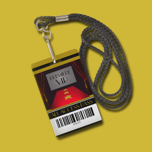 Crachá Convite de Aniversário para Festa VIP de Estreia d