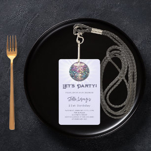 Crachá Convite de aniversário violento para lavanda do pa