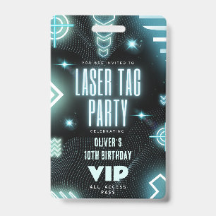Crachá Convite de aniversário VIP da etiqueta laser