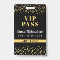 Convite de Aniversário VIP Pass