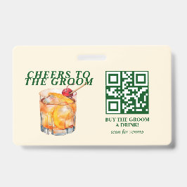 Crachá Coquetel Old Fashioned Fim de Semana de Solteiro