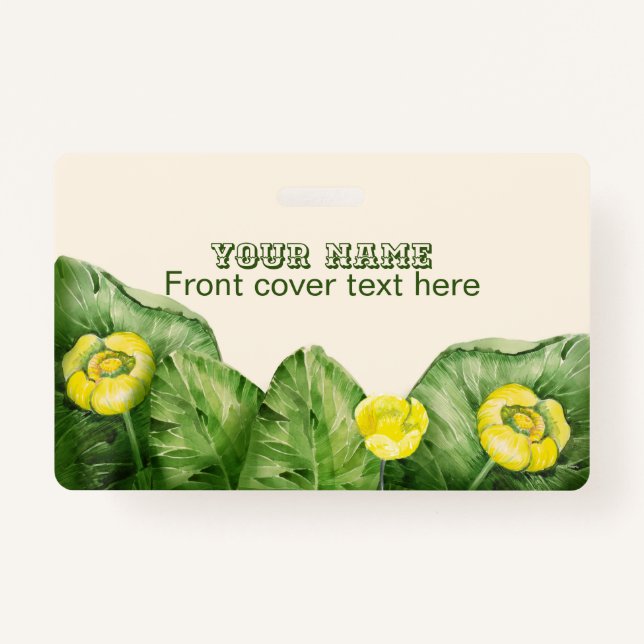 Crachá cor d'água amarela (Frente)