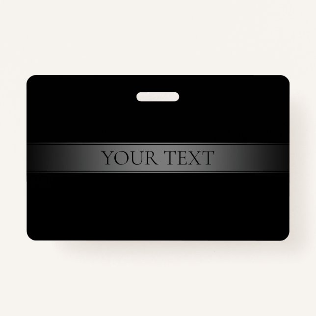 Crachá Cor Editável de Faixa de Gradiente Elegante Simple (Frente)