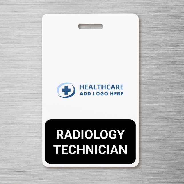 Crachá Cor personalizada para técnico de radiologia acomp (Criador carregado)