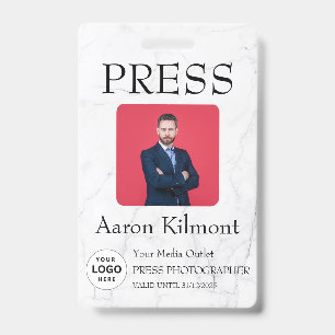 Crachá Cor Personalizado Adicionar Logotipo Foto Fotógraf