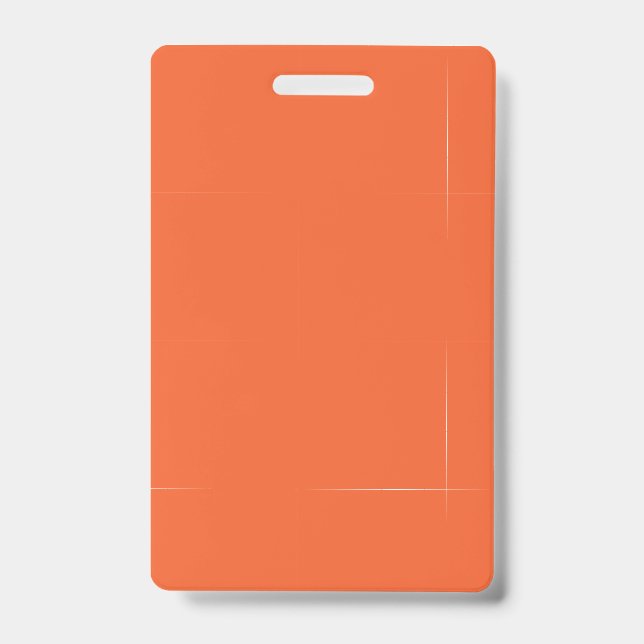 Crachá Cor sólida - vermelho laranja claro exótico (Frente)