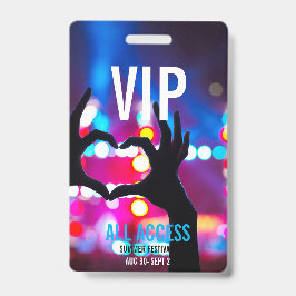 Crachá Coração de Evento de Concertação de Acesso Único V