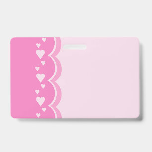 Crachá Corações Rosa