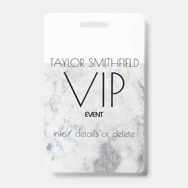 Crachá cordão de mármore (Frente)