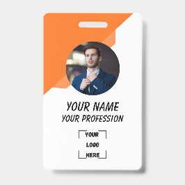 Crachá Corporate Employee ID Badge Template