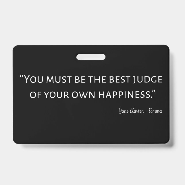 Crachá Cota de Emma de Jane Austen I (Frente)