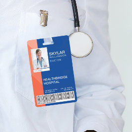 Crachá Crachá/Logo de ID Médico de Design Moderno Azul e 