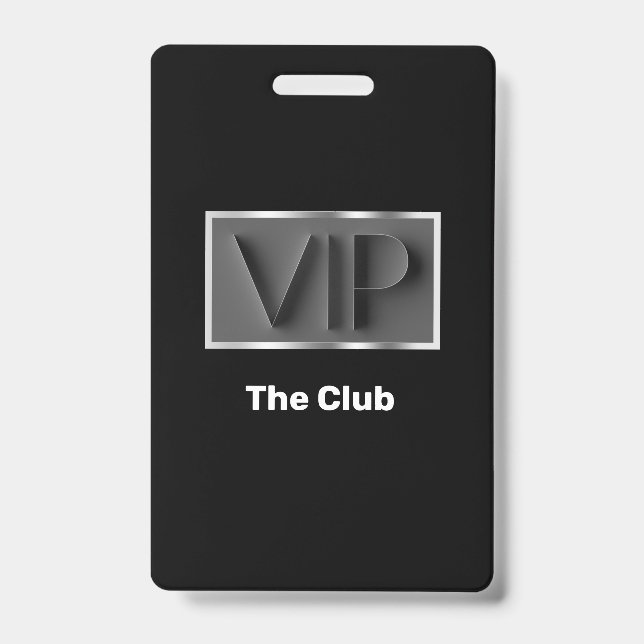 Crachá Crachás de Entrada do Clube VIP Classy (Frente)