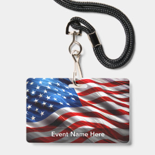 Crachá Crachás de Evento com Tema Americano Econômico