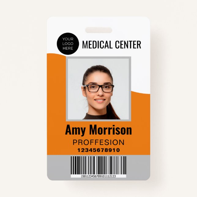 Crachá CRACHÁS de identificação com pátios para empregado (Frente)