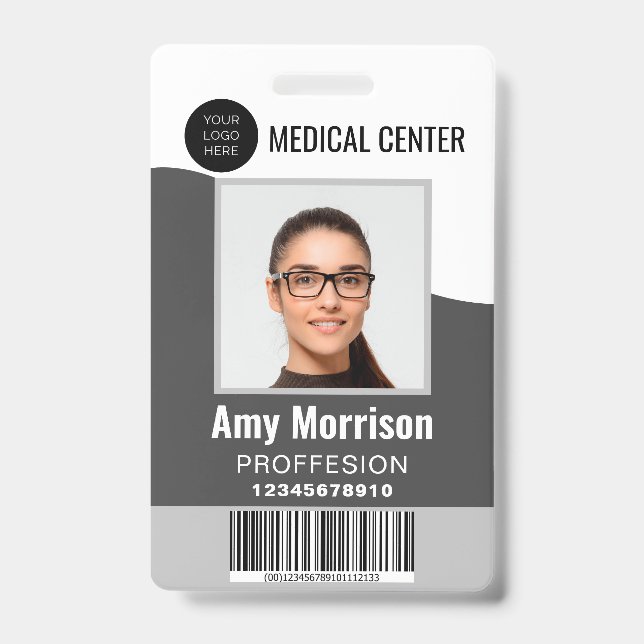 Crachá CRACHÁS de identificação com pátios para empregado (Frente)