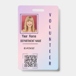 Crachá Crachás de Identificação de Foto para Voluntários