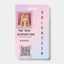 Crachá Crachás de Identificação de Foto para Voluntários