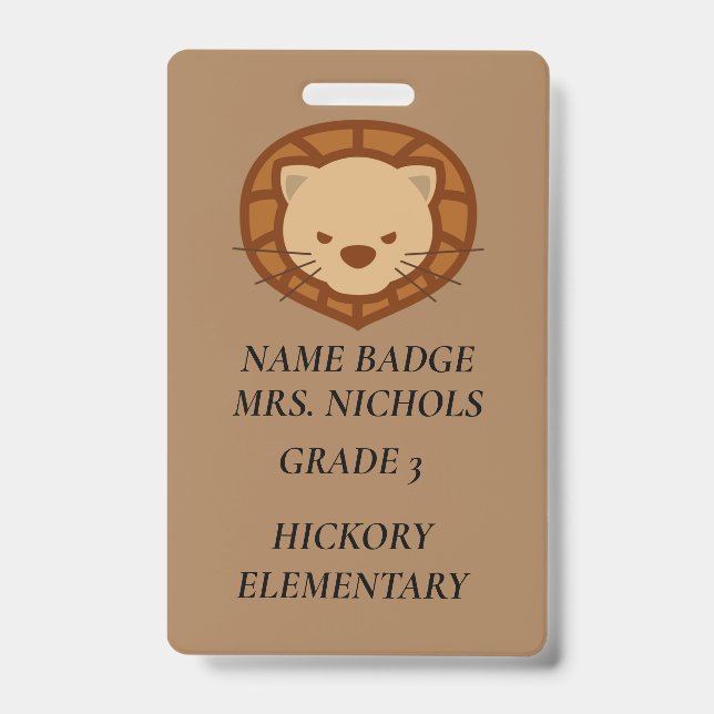 CRACHÁ CRACHÁS DE IDENTIFICAÇÃO PARA ESCOLA, TRABALHO, EV (Frente)