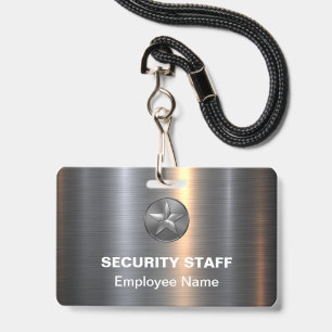 Crachá Crachás de Nome da Equipe de Segurança da Empresa 