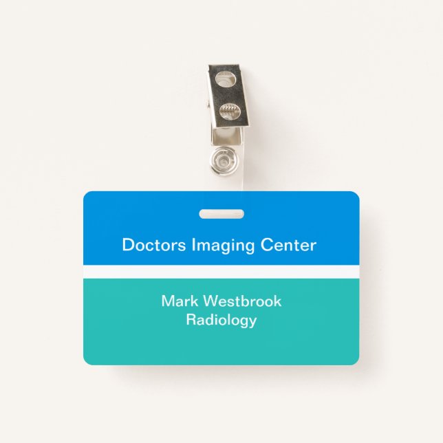Crachá Crachás de Nome de Funcionários do Laboratório de  (Frente com Clipe)