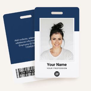 Crachá Crachás Personalizados de Foto do Funcionário