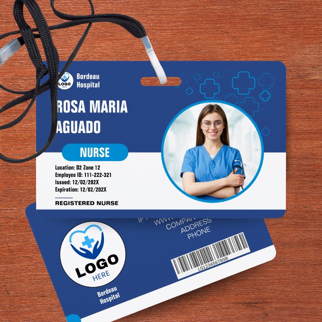 Crachá Crachás Personalizados para Hospitais e Empresas - (Custom Hospital & Business ID Badges - Secure, Durable Design)
