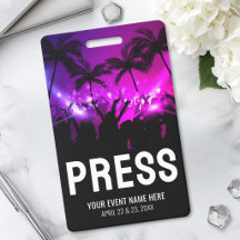 Credencial de Imprensa do Evento