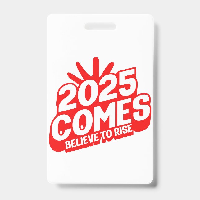 Crachá "Crença em Movimento: Série 2025" (Frente)