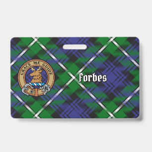 Crachá Crest do Clã Forbes sobre Tartan