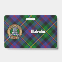Crestão do Clã Malcolm sobre Tartan