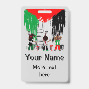 Crachá Crianças de Gaza Pintando a Bandeira da Palestina 