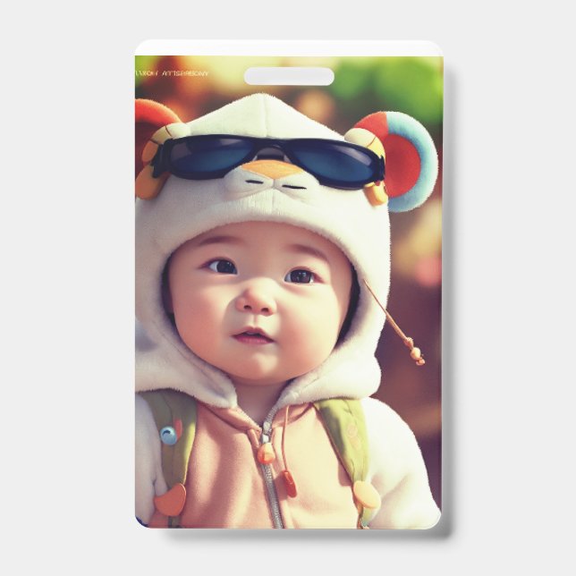 Crachá Criar Convites Personalizados para Bebê com Zazzle (Frente)